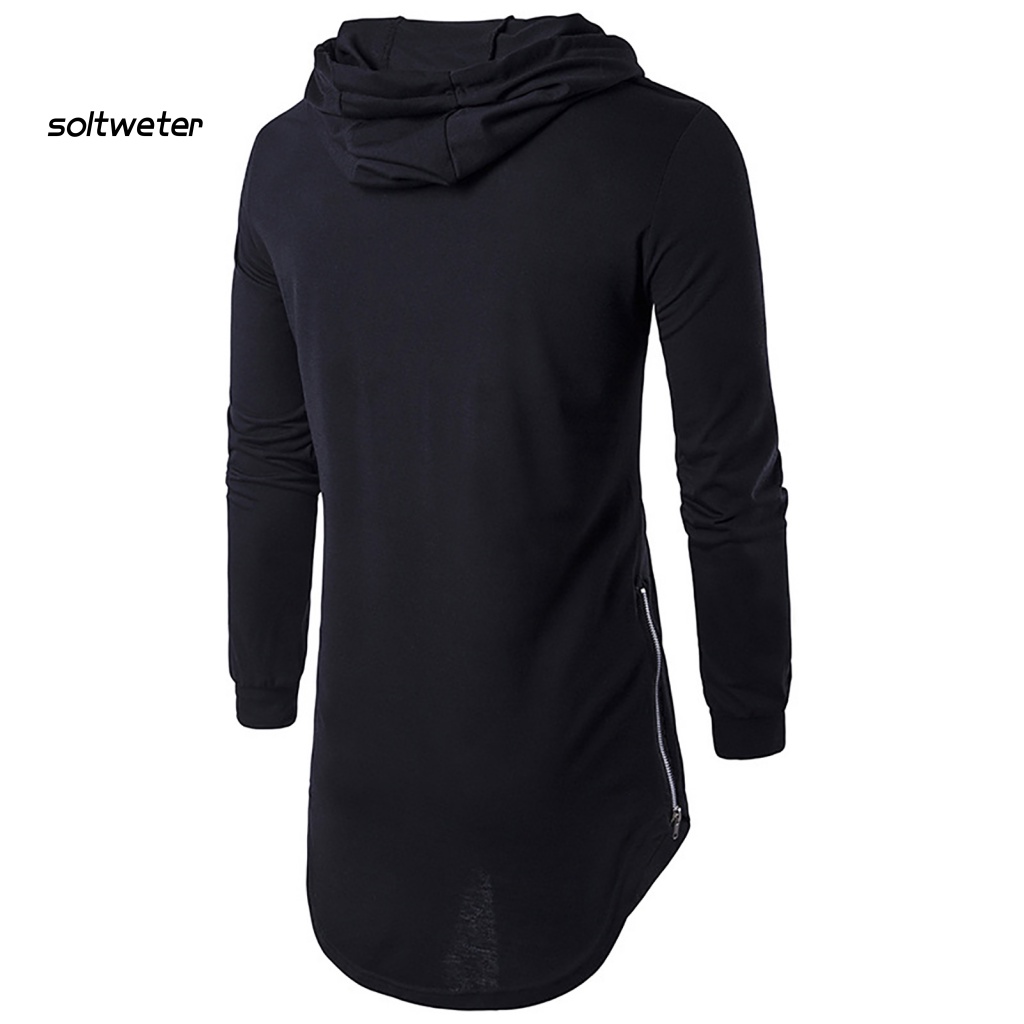 St Áo Sơ Mi Nam Có Mũ Trùm Đầu Màu Trơn Phù Hợp Cho Mặc Hàng Ngày