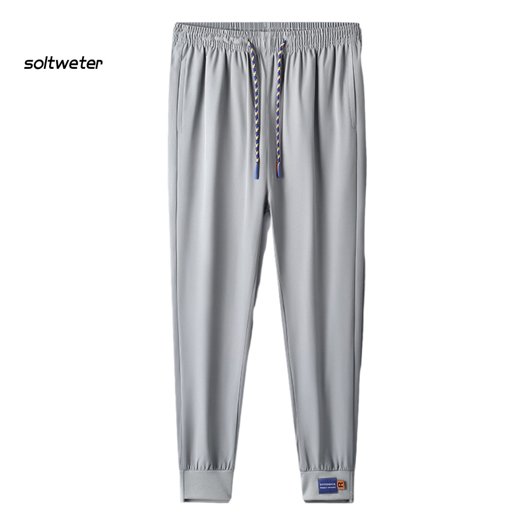 Quần Dài Lưng Thun Siêu Mềm Mỏng Màu Trơn Phối Dây Rút Thời Trang Mùa Hè Cho Nam