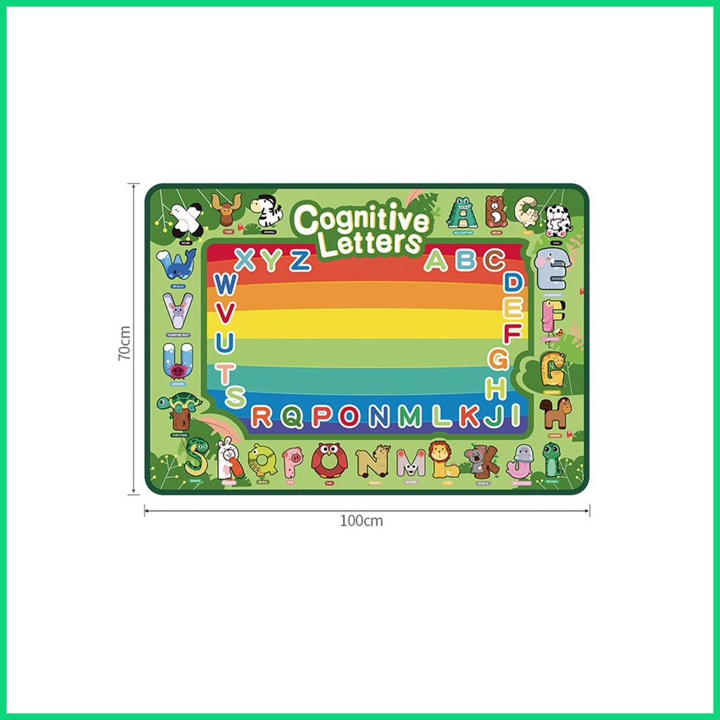 Thảm Tô Màu Nước Ma Thuật Cỡ Lớn Kèm Dụng Cụ Bút Nước Giáo Dục Cho Bé Gái