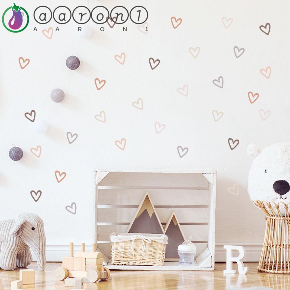 Miếng Dán Tường Trong Suốt Họa Tiết Trái Tim 3D DIY 3D Chống Nước Có Thể Tháo Gỡ Trang Trí Phòng Bé