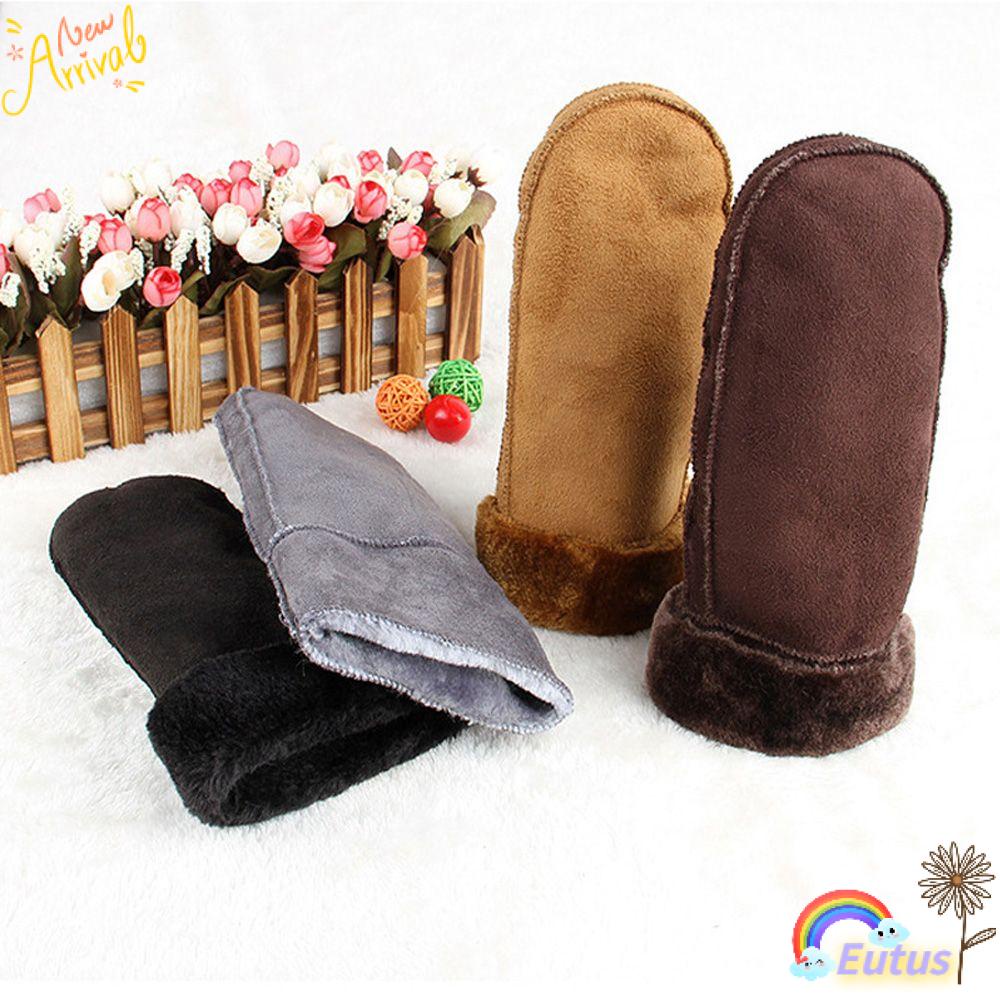 Găng Tay Da Cừu Giả Dày Dặn Bảo Vệ Toàn Diện Cho Nam Nữ