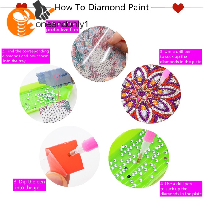 Bộ 10 Đế Lót Ly Đính Đá Chống Mài Mòn Họa Tiết Mandala Kèm Giá Đỡ Tiện Dụng Diy