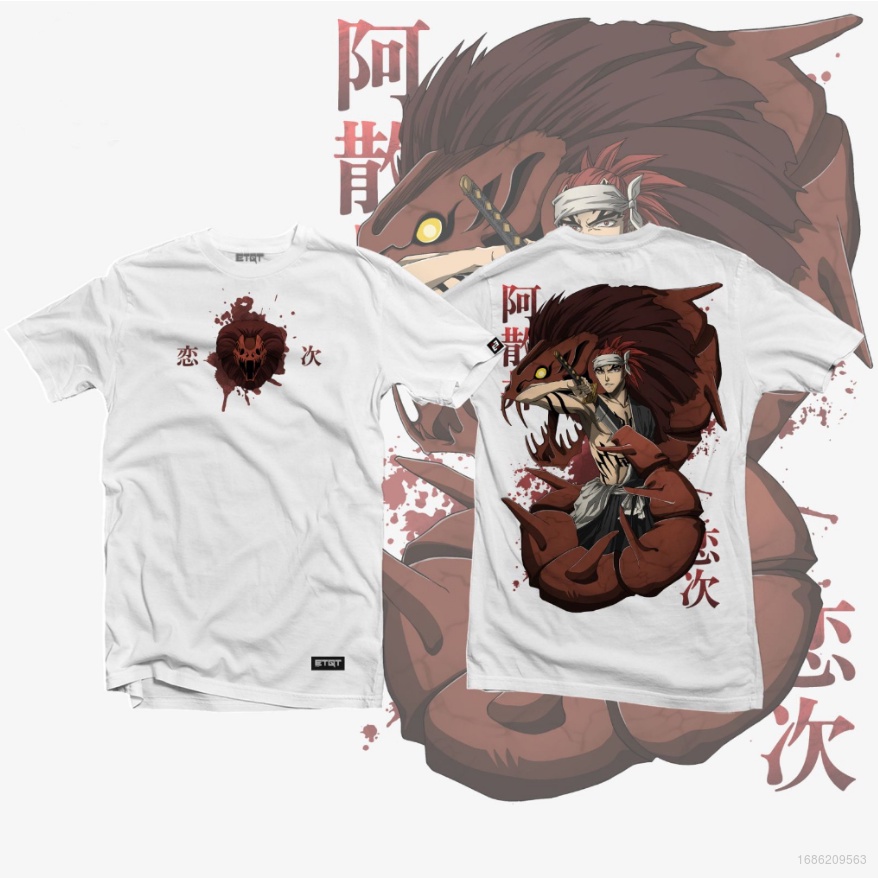 Áo Thun Tay Ngắn In Hình Anime Renji Phong Cách Harajuku Plus Size Cho Nam Nữ