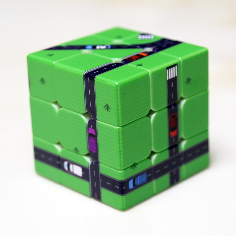 Đồ Chơi Khối Rubik 3x3 Thiết Kế Đường Ray Màu Xanh Lá Cây Giáo Dục Cho Trẻ Em
