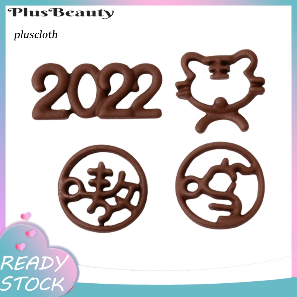 Set 4 Miếng Dán Trang Trí Móng Tay Nghệ Thuật Hình Chú Hổ 3D Bằng Hợp Kim DIY Thời Trang 2022 Dành Cho Nữ