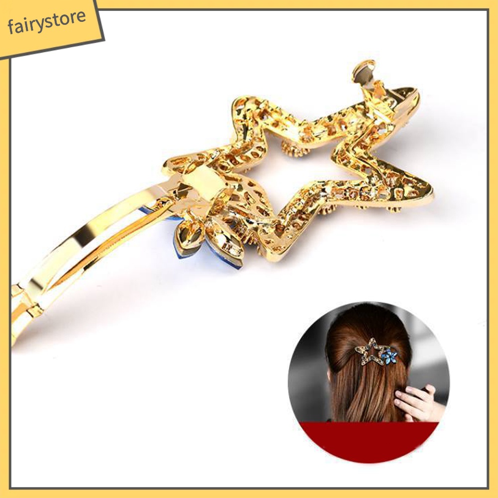 Kẹp Tóc Hình Ngôi Sao Đính Đá Thời Trang Cho Nữ