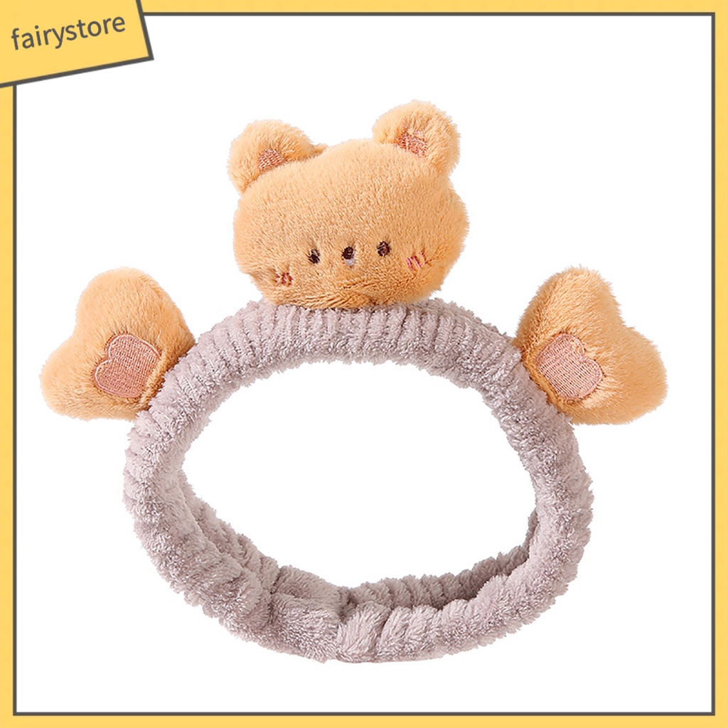 Băng Đô Cài Tóc / Rửa Mặt Thấm Hút Mồ Hôi Hình Thú Hoạt Hình Dễ Thương Cho Nữ