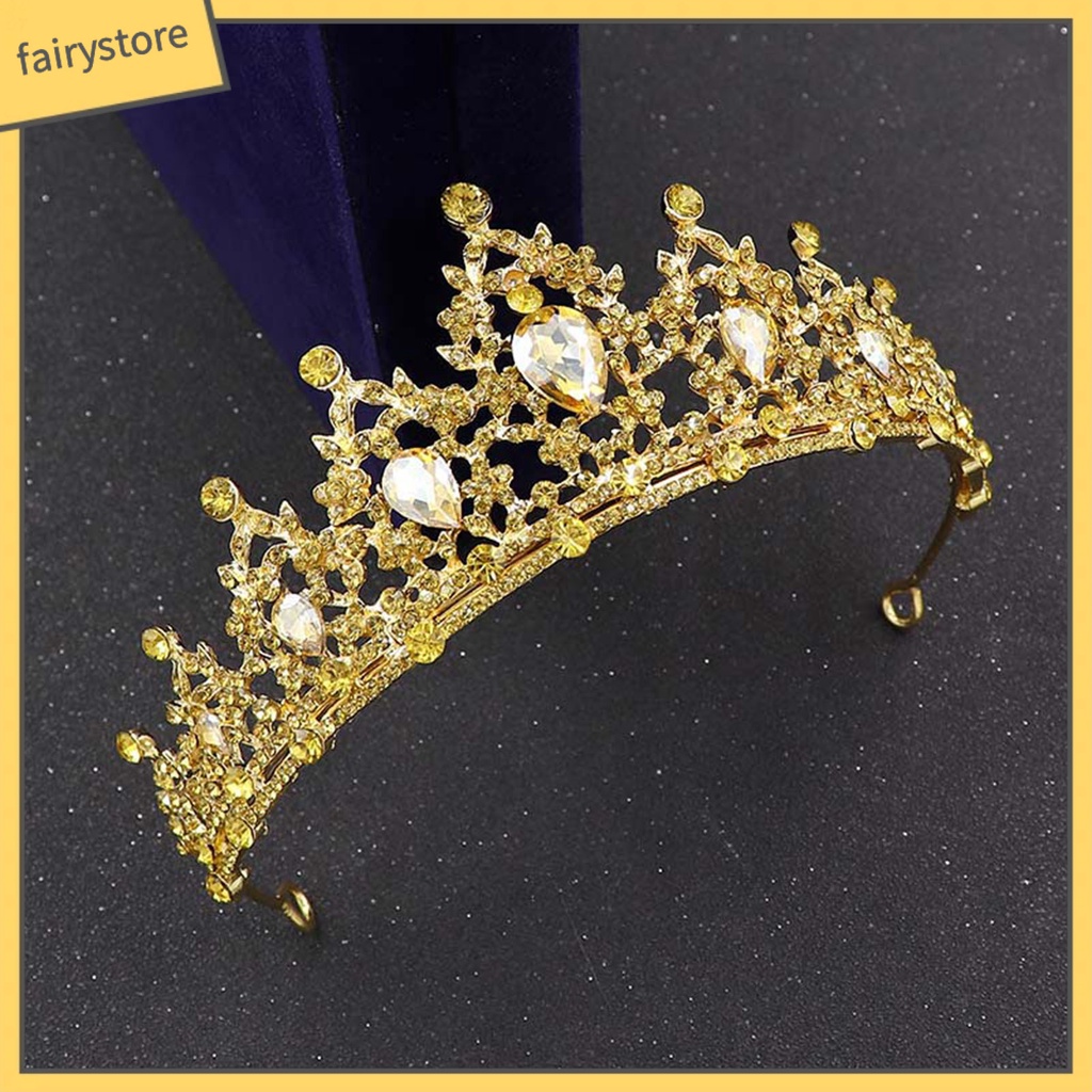 Vương Miện Cài Tóc Đính Đá Sang Trọng Cho Cô Dâu