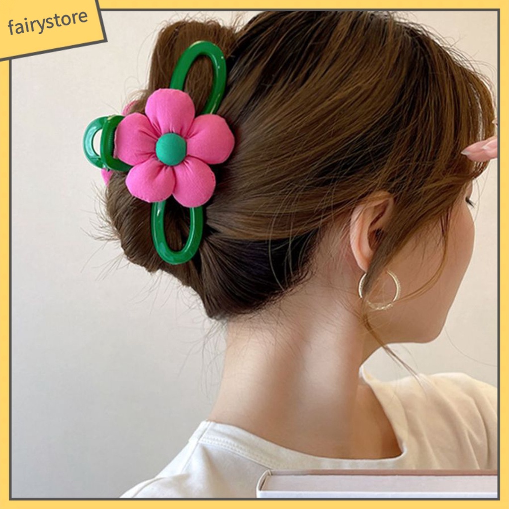 Kẹp Tóc Hình Hoa Hai Mặt Chống Trượt Thiết Kế Tinh Tế Cho Nữ