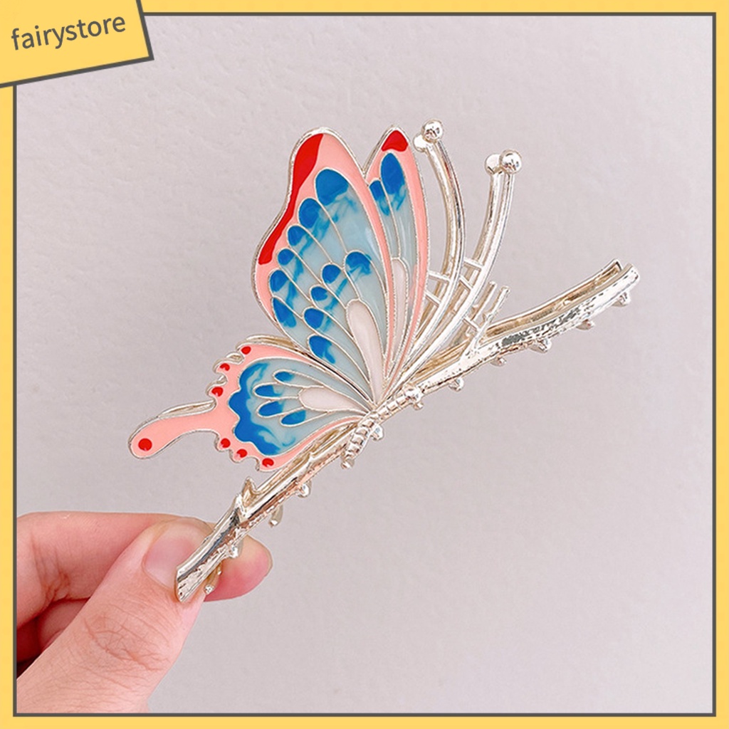 Kẹp Tóc Ba Chiều Co Giãn Chống Trượt Tươi Mới Với Răng Dùng Trang Trí Quần Áo Cho Nữ