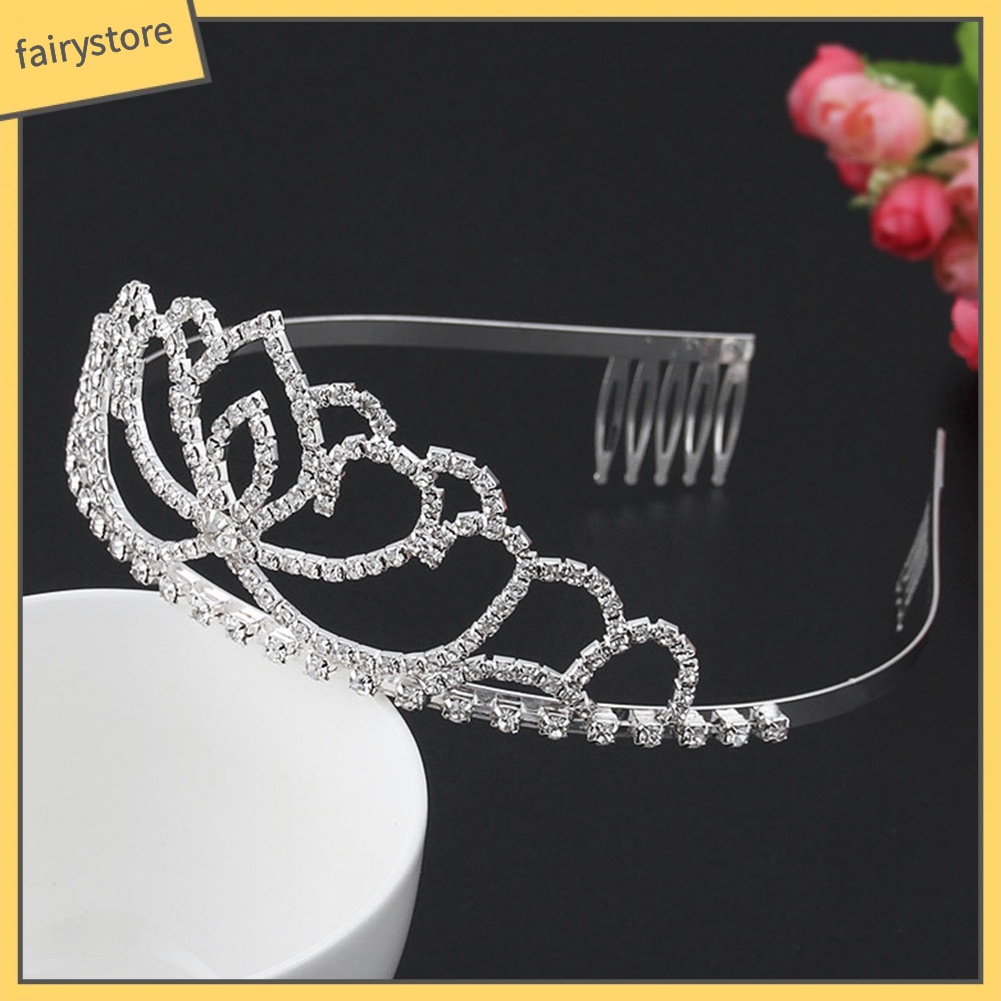 Cài Tóc Hình Vương Miện Đính Đá Lấp Lánh Trang Nhã Cho Nữ