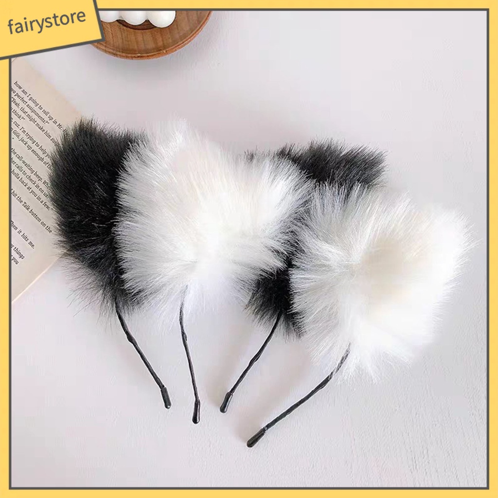 Băng Đô Tai Mèo Bông Hóa Trang Nhân Vật Anime Dễ Thương