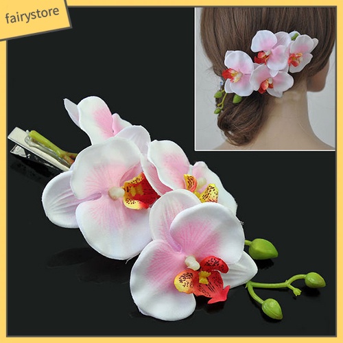 Kẹp Tóc Hoa Phaenopsis Giả Thời Trang Cho Cô Dâu