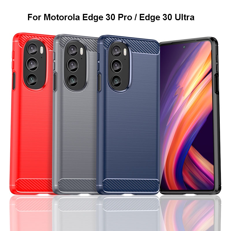 Ốp Điện Thoại Carbon Mềm Cho Motorola Moto Edge Plus Edge + 2023 2022 2021 30 Pro / Fusion / Neo / U