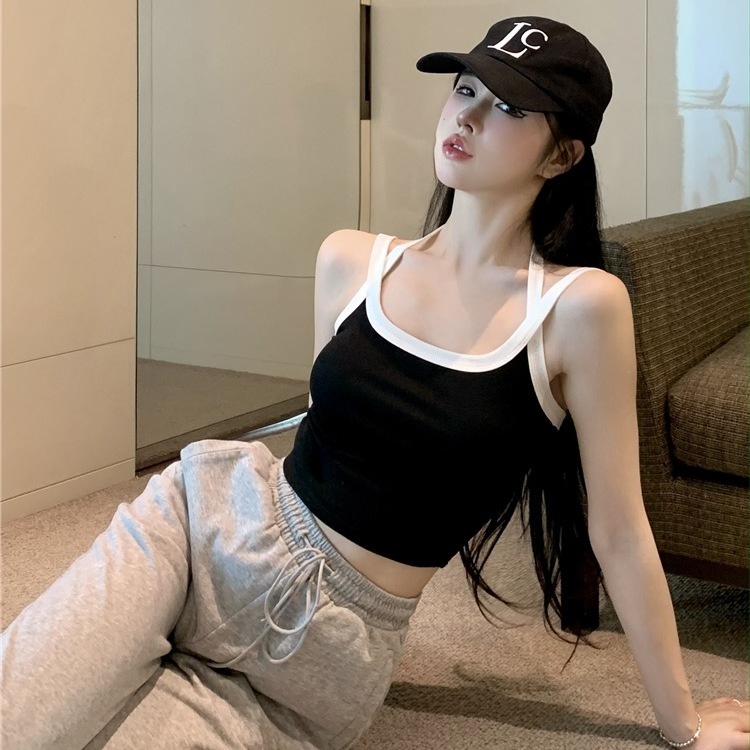 Cozok Áo Dệt Kim Không Tay Có Đệm Ngực Thời Trang Gợi Cảm