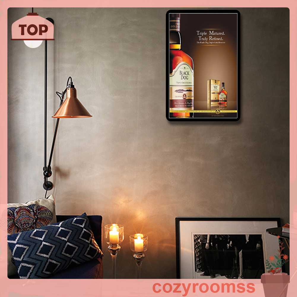 Tranh Kim Loại Treo Tường Hình Chữ Nhật Phong Cách Vintage Trang Trí Nội Thất Quán Bar
