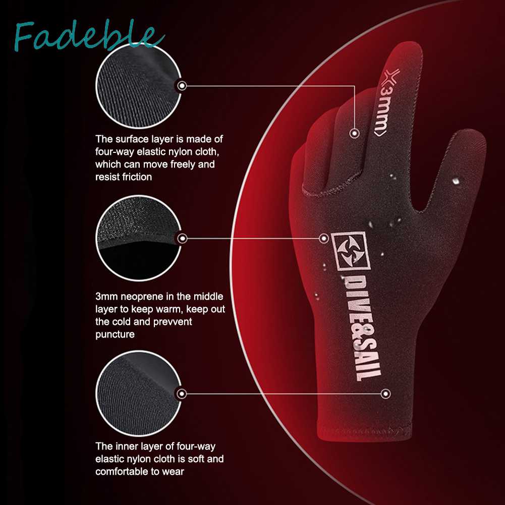 Găng Tay Thể Thao Neoprene Giữ Ấm Khi Lặn &amp; Lướt Sóng