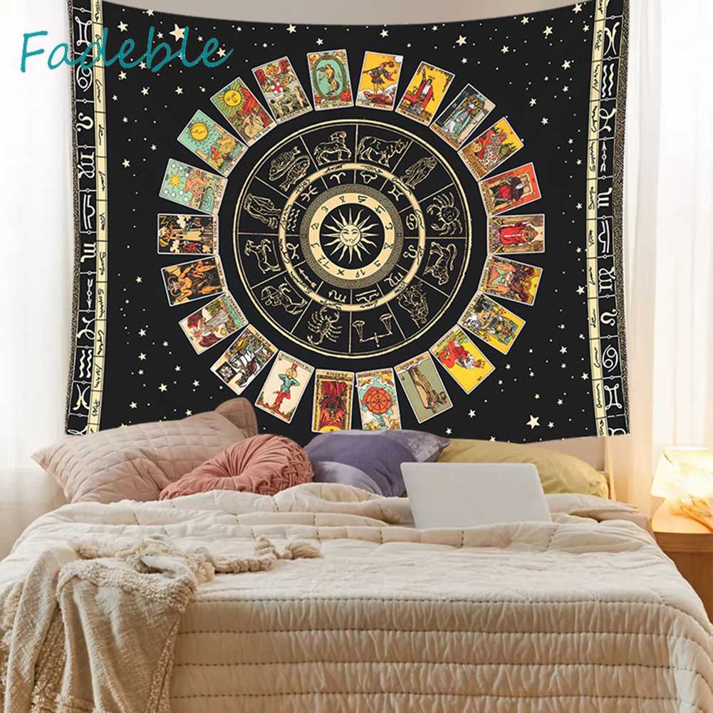 Thảm Treo Tường Họa Tiết Mandala Tarot Kích Thước 95x73cm