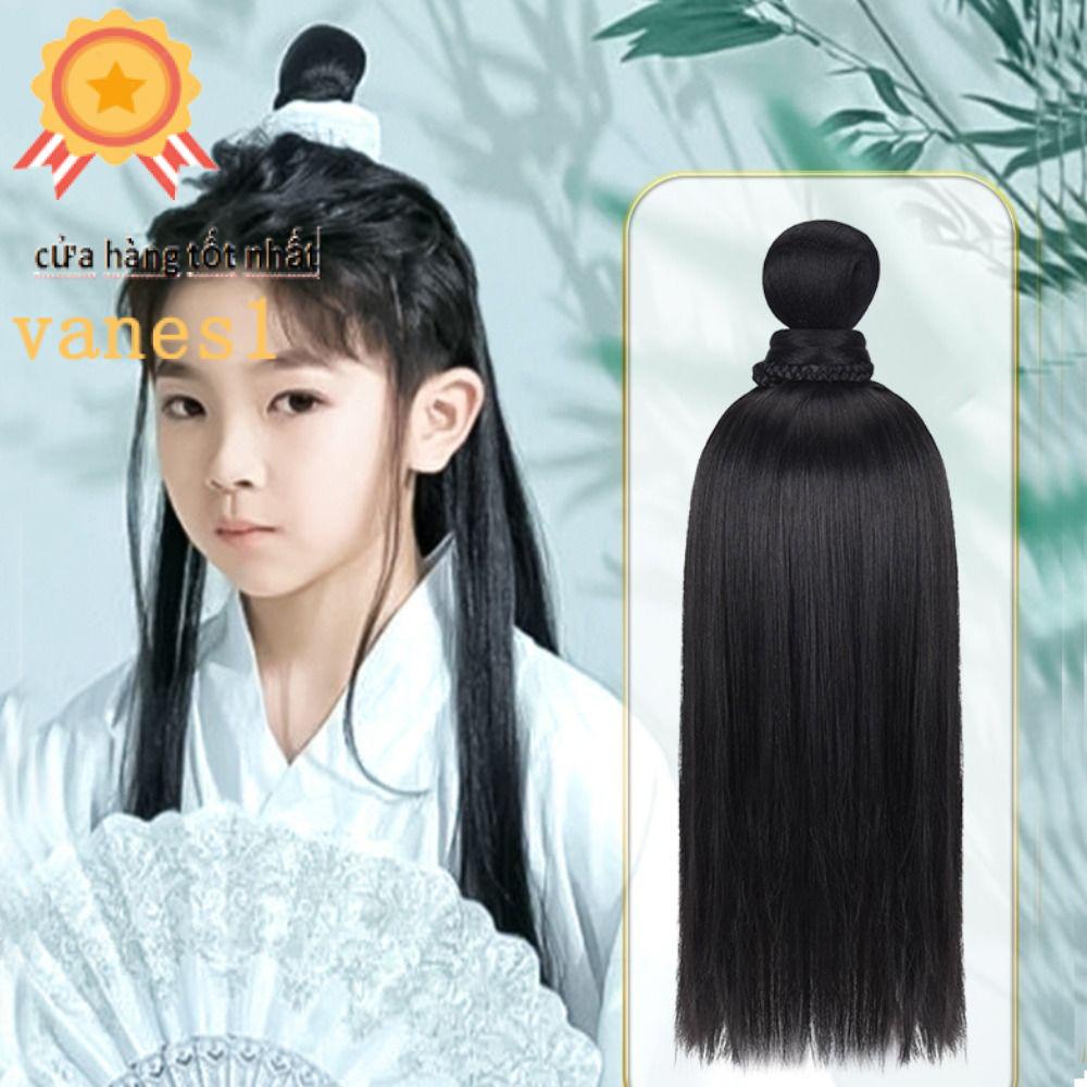 Tóc Giả Hóa Trang Kiểu Hán Phục Trung Hoa Tự Nhiên DIY Cho Bé Trai VANES1