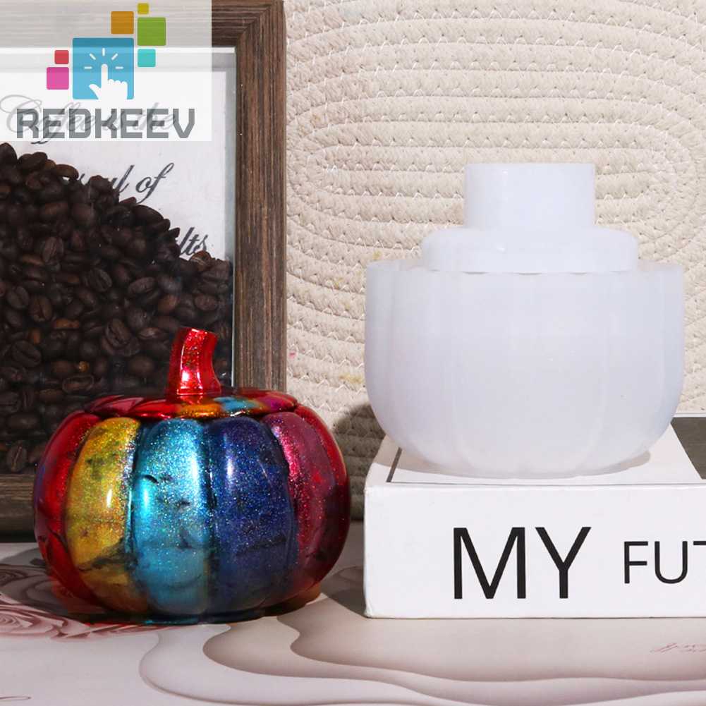 Khuôn Silicone Làm Hộp Trang Sức Hình Quả Bí Ngô