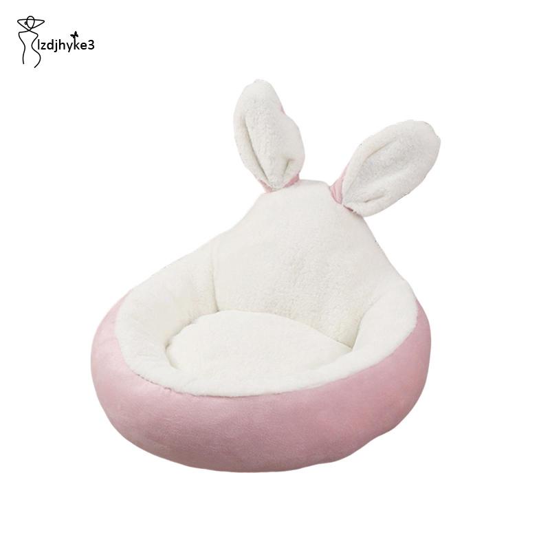 [lzdjhyke3] Giường Ngủ Tai Thỏ Bằng Vải Lông Mềm Ấm Áp Tự Dính Đáy Vừa / Nhỏ / Trung Bình / Mèo Cưng