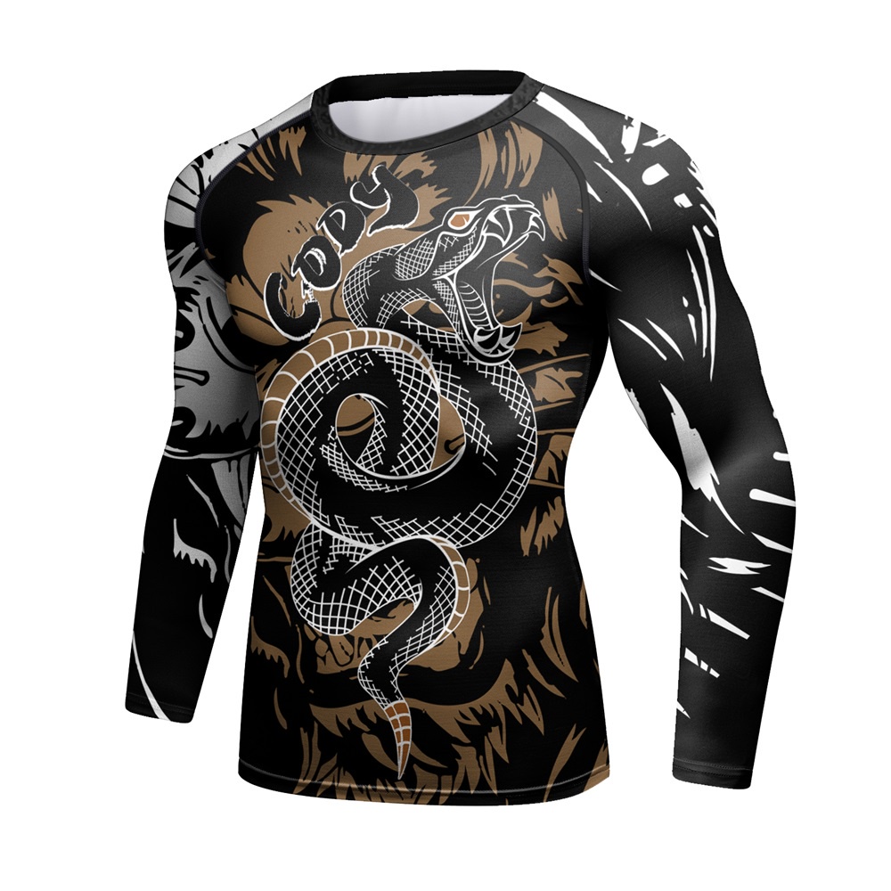 Áo Thun Thể Thao In Hình Jiu Jitsu Rashguard Cho Nam