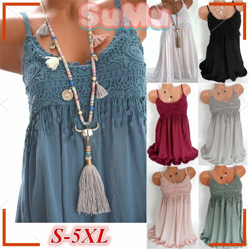 Đầm Mini Hai Dây Phối Ren Gợi Cảm Theo Phong Cách Mùa Hè