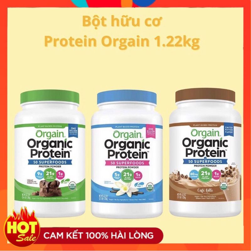 Bột đạm thực vật hữu cơ Orgain Organic Protein 1,22kg - Small Family