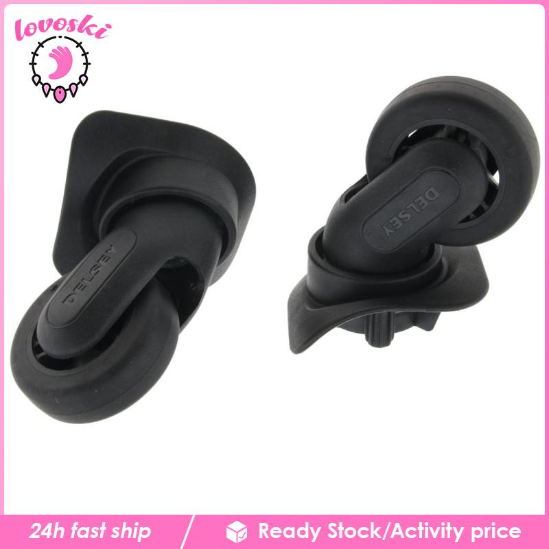 1 Cặp Bánh Xe Xoay 360 Độ Màu Đen A84 Dùng Cho Vali Du Lịch