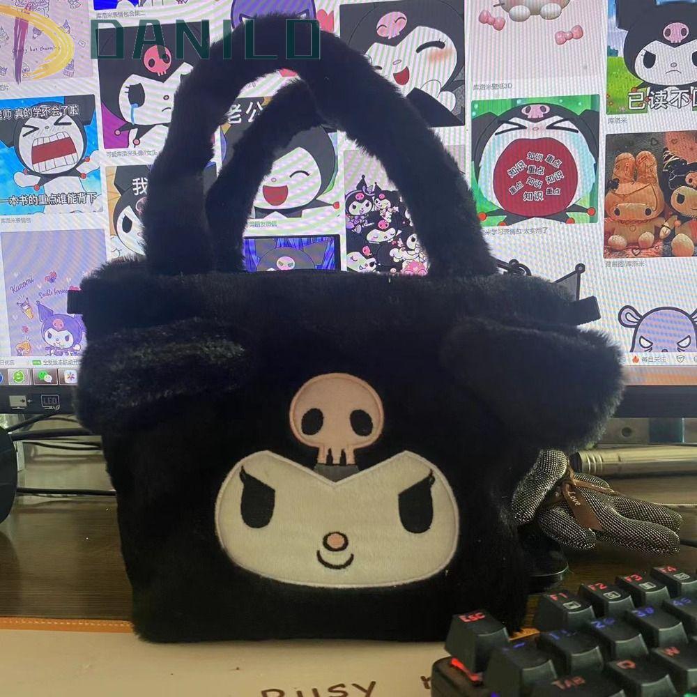 Túi Đựng Đồ Chơi / Mỹ Phẩm Du Lịch Bằng Vải Bông Họa Tiết Hoạt Hình Kuromi Đáng Yêu