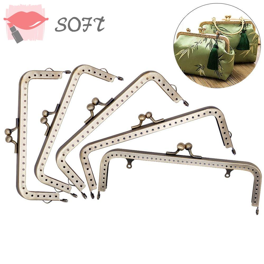 Khung Kẹp Khóa Túi Xách Bằng Kim Loại Họa Tiết Kiss Phong Cách Vintage