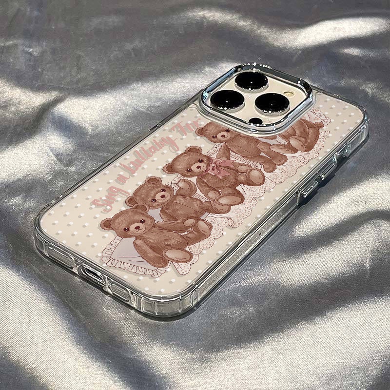 ✅Ốp Điện Thoại Mềm Hình Năm Chú Gấu Nhỏ Đơn Giản Chống Sốc Cho Apple Iphone 11I 12Plusmax13 IOSU 87 14pro