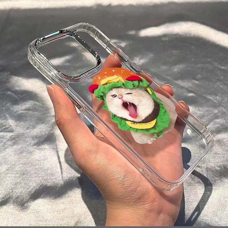 ✅Ốp Điện Thoại Dẻo Họa Tiết Bánh Burger Dễ Thương Chống Sốc Cho Iphone12 OFDT 814proplus Cat 11 / 7 13