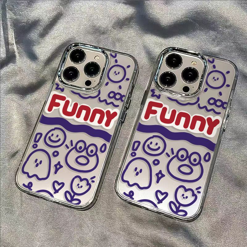 ✅Ốp Điện Thoại Mềm Chống Sốc Họa Tiết Hoạt Hình Graffiti Đơn Giản Cho Iphone Max 7 14pro plus 128 1113ins KCW7