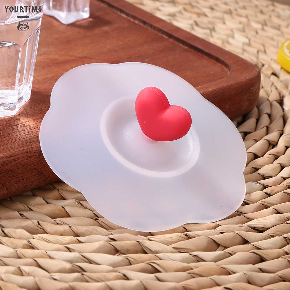 Nắp Đậy Cốc Nước Bằng Silicon Trong Suốt Chịu Nhiệt Chống Tràn Kiểu Hoạt Hình Dễ Thương