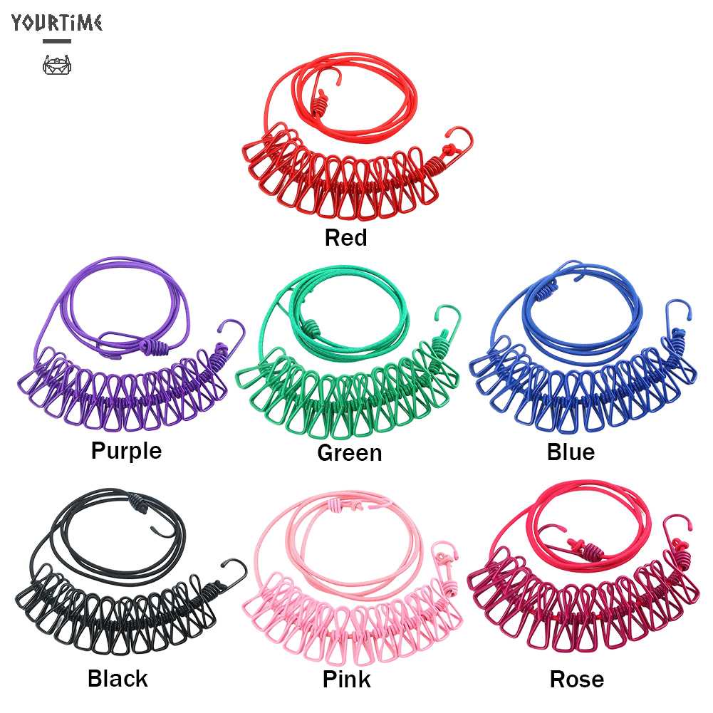 Dây Phơi Quần Áo Có Thể Gấp Gọn Kèm Kẹp Tiện Dụng Cho Gia Đình / Ban