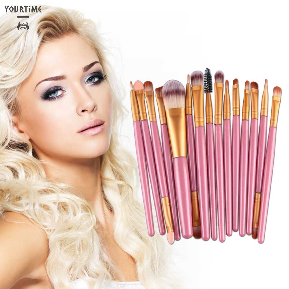 Set 15 Cọ Trang Điểm Chuyên Nghiệp Chất Lượng Cao