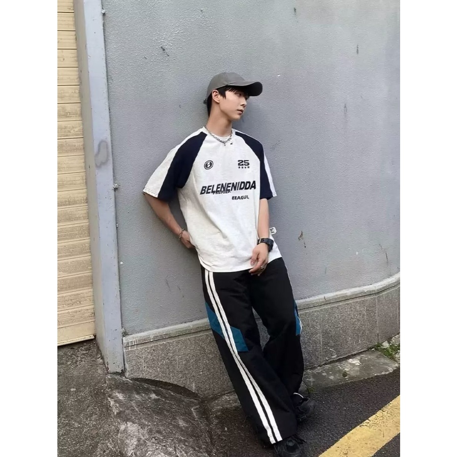 Áo Thun Bóng Chày Tay Ngắn Thời Trang Mùa Hè Cho Nam