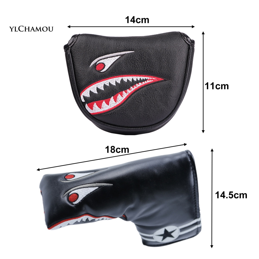 Ylchamou Vỏ Bọc Đầu Gậy Đánh Golf Bằng Da Giả Lót Nhung Dễ Vệ Sinh