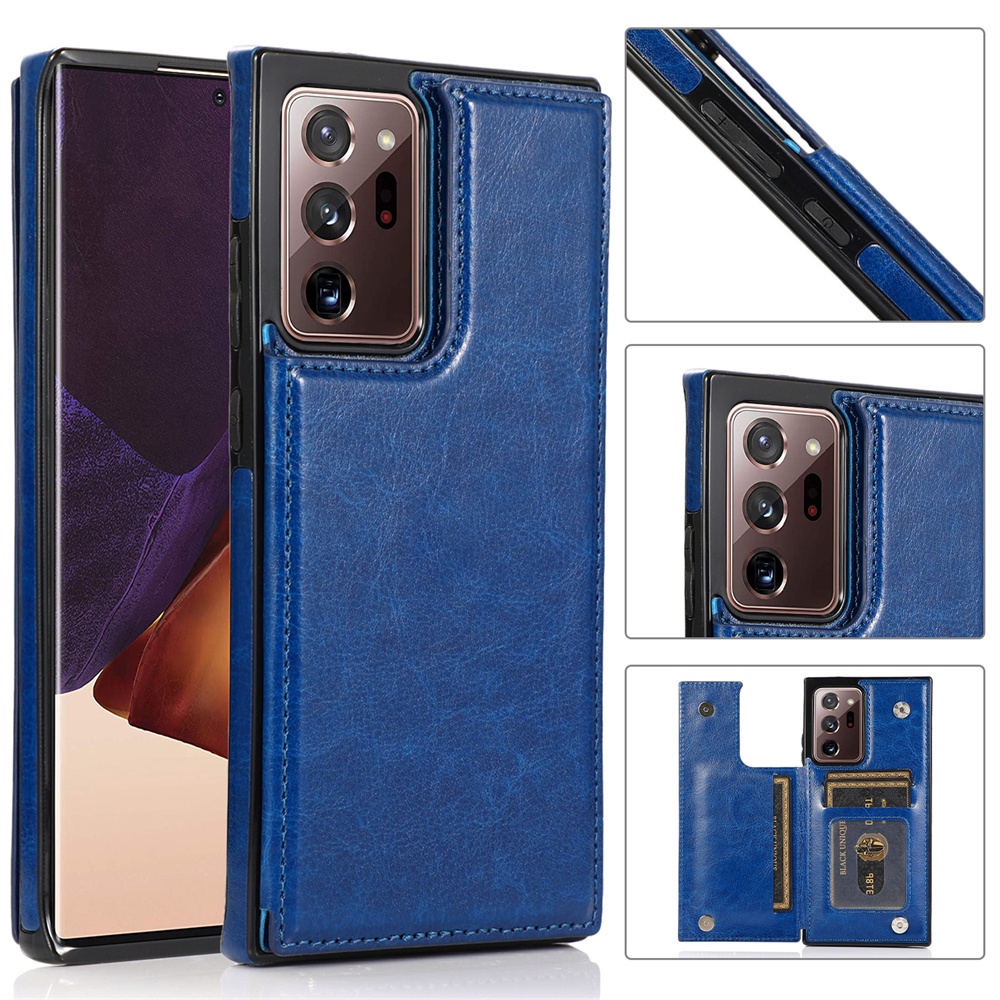 Ốp Điện Thoại Da Sang Trọng Chống Sốc Có Ngăn Đựng Thẻ Và Giá Đỡ Cho Samsung Galaxy Note 8 9 10 Plus Note 20 Ultra S7 Edge S8 Plus