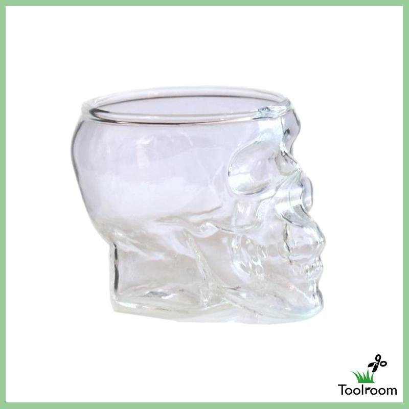 Bình Thủy Tinh 75ml Họa Tiết Đầu Lâu Độc Đáo Dùng Trang Trí