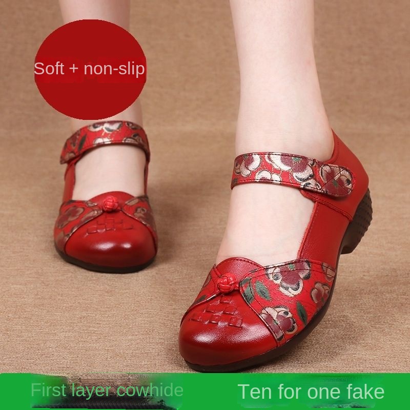 Giày Búp Bê Da Thật Mũi Tròn Đế Mềm Chống Trượt Thời Trang Nữ 2023
