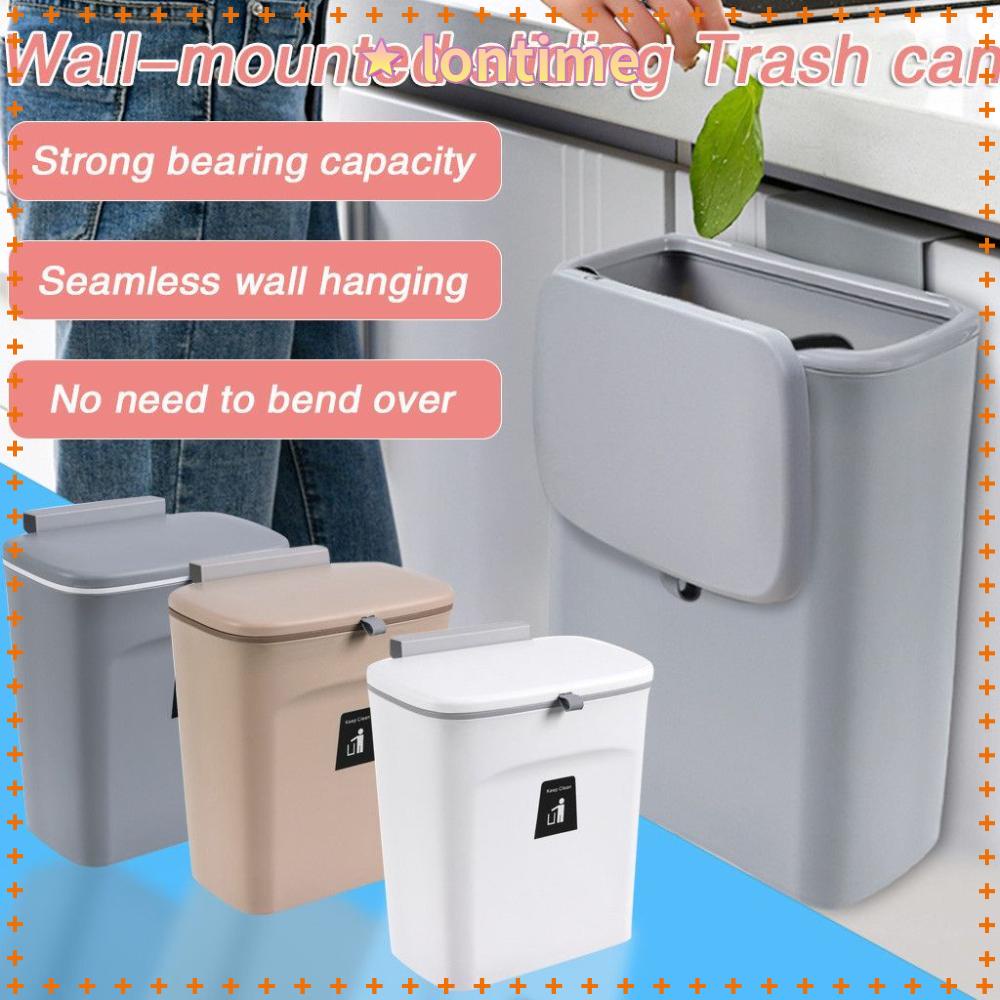 Thùng Rác 7L / 9L Có Nắp Gắn Tường Tiện Dụng Cho Gia Đình
