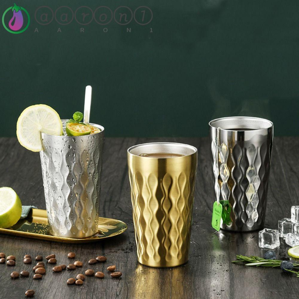 Aaron1 Cốc Uống Rượu Cocktail Chống Rơi Hai Lớp Phong Cách Hàn Quốc