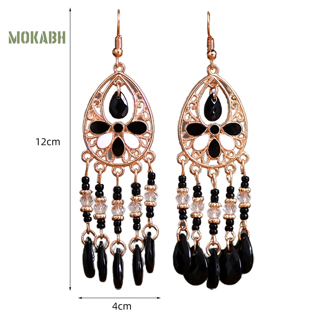 1 Cặp Bông Tai Kiểu Móc Tua Rua Theo Phong Cách Bohemian Vintage Dùng Trong Tiệc Cưới