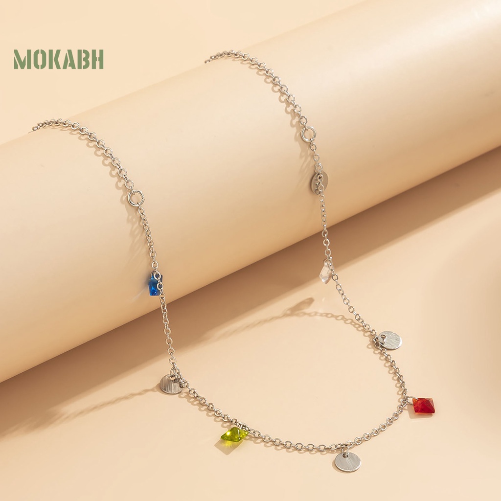 [Mok Abh] Vòng cổ Họa Tiết Hình Học Có Tua Rua Theo Phong Cách Bohemian