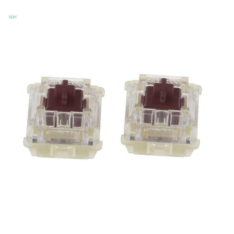 Set 2 Công Tắc Màu Nâu Trong Suốt Thay Thế Cho Bàn Phím Cơ Cherry MX Feet
