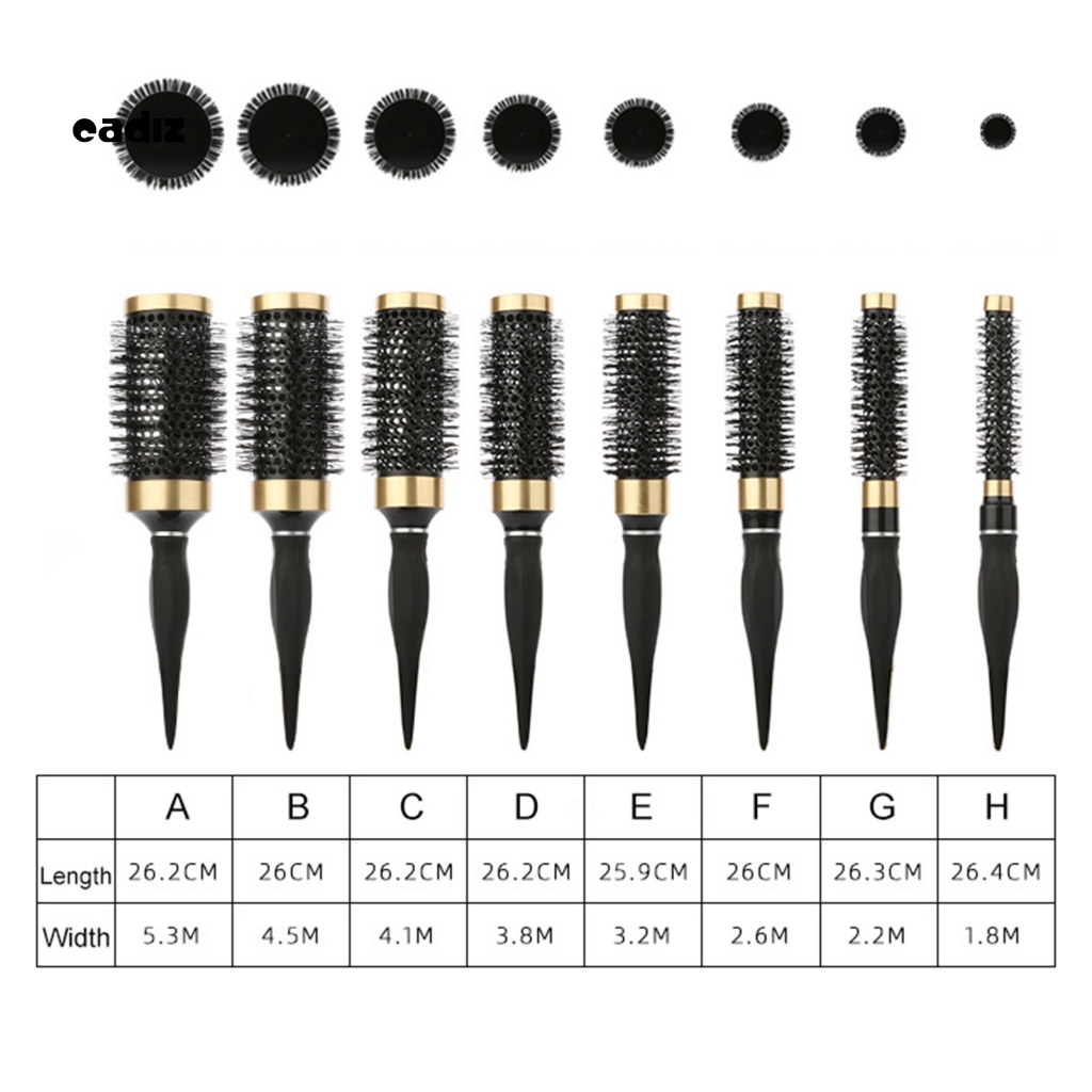 Lược Chải Tóc Tạo Kiểu Xoăn Không Gây Tĩnh Điện Tay Cầm Bằng Nhựa An Toàn Thoải Mái