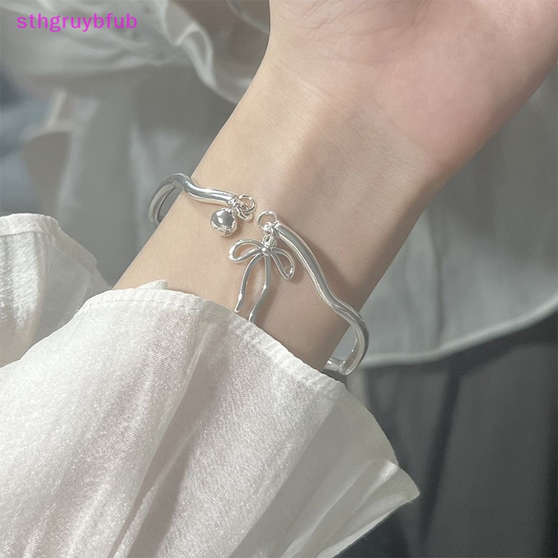 Vòng Đeo Tay Bạc Dạng Hở Hình Nơ Thời Trang Dành Cho Nữ
