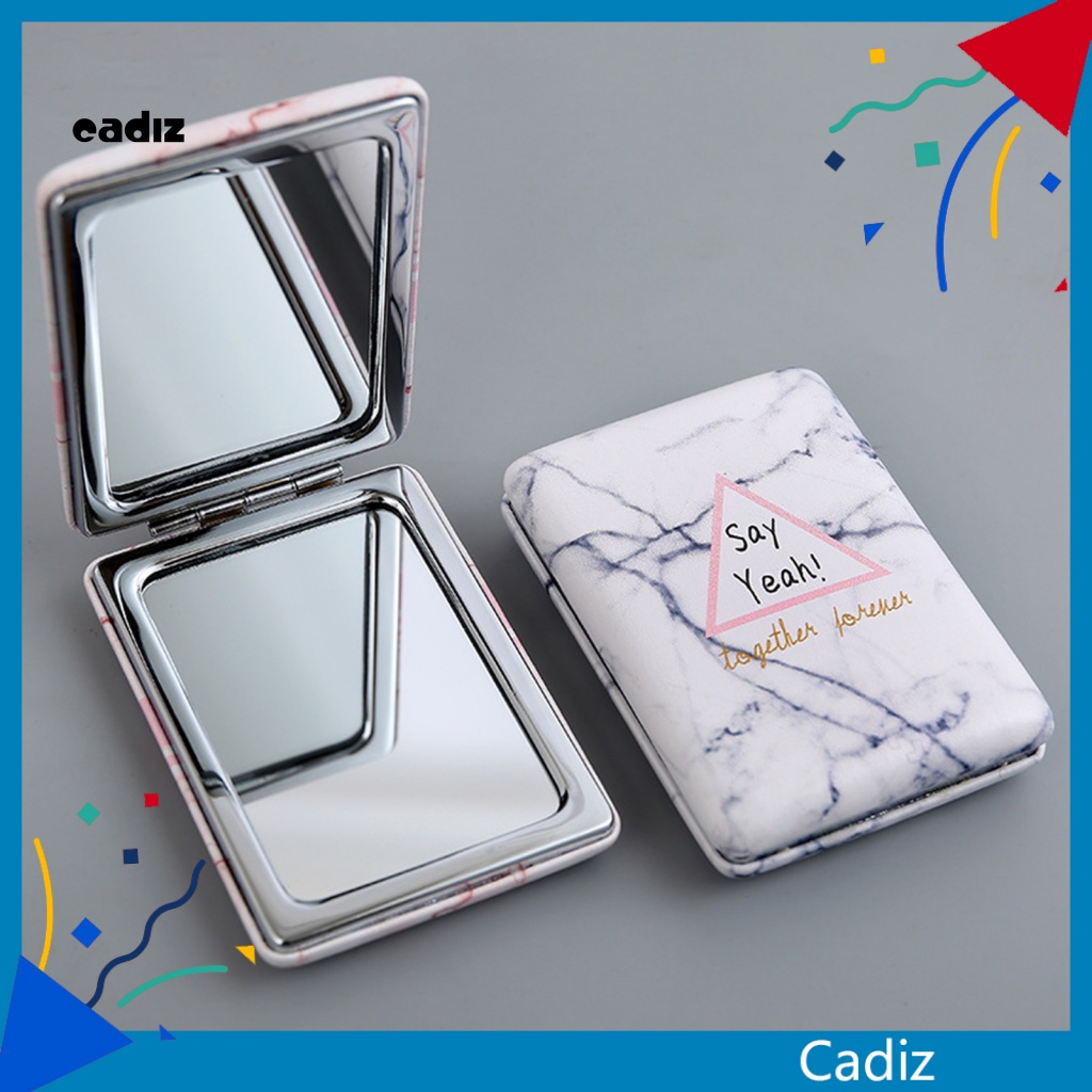 Gương Trang Điểm CADI Bằng Da Giả Nắp Gập Tiện Dụng Mang Theo Du Lịch